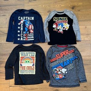 JUMPING BEANS Boys Size 6 Long Sleeve Shirt Bundle